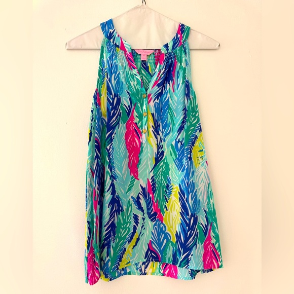 *LIKE NEW* Lilly Pulitzer Bailey Silk Top - Picture 1 of 2